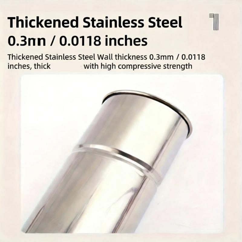 Stainless Steel Fire Resistant Chimney Pipefor Outdoor Camp Stove with Cooling Hole for Heat Dissipation and Tent Protecting