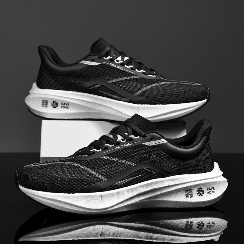 

Running shoes for men 2025 Feidian 3 carbon board racing shoes breathable mesh student running shoes shock absorption technology sports shoes for men 45