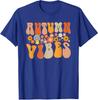 Autumn Vibes Groovy Design Fall Lover Thanksgiving Unisex T-Shirt