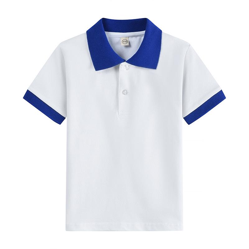 Polo Bianca da Bambino - Manica Corta, Stile Uniforme Scolastico, Leggera per Estate e Primavera.