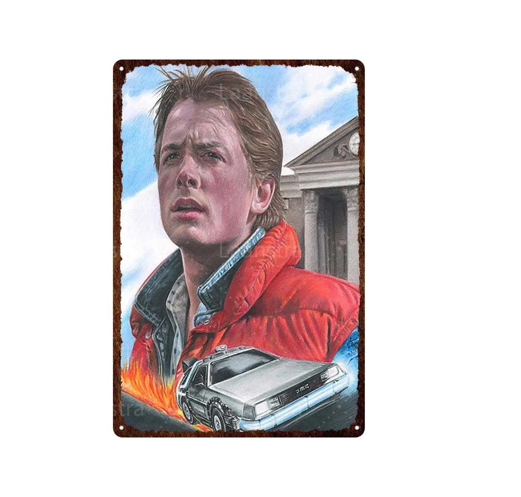 Retro Poster Movie Back To The Future Tin Sign Painting Metal Plaque Vintage Bar Family Wall Decor Unique Decoration Painting