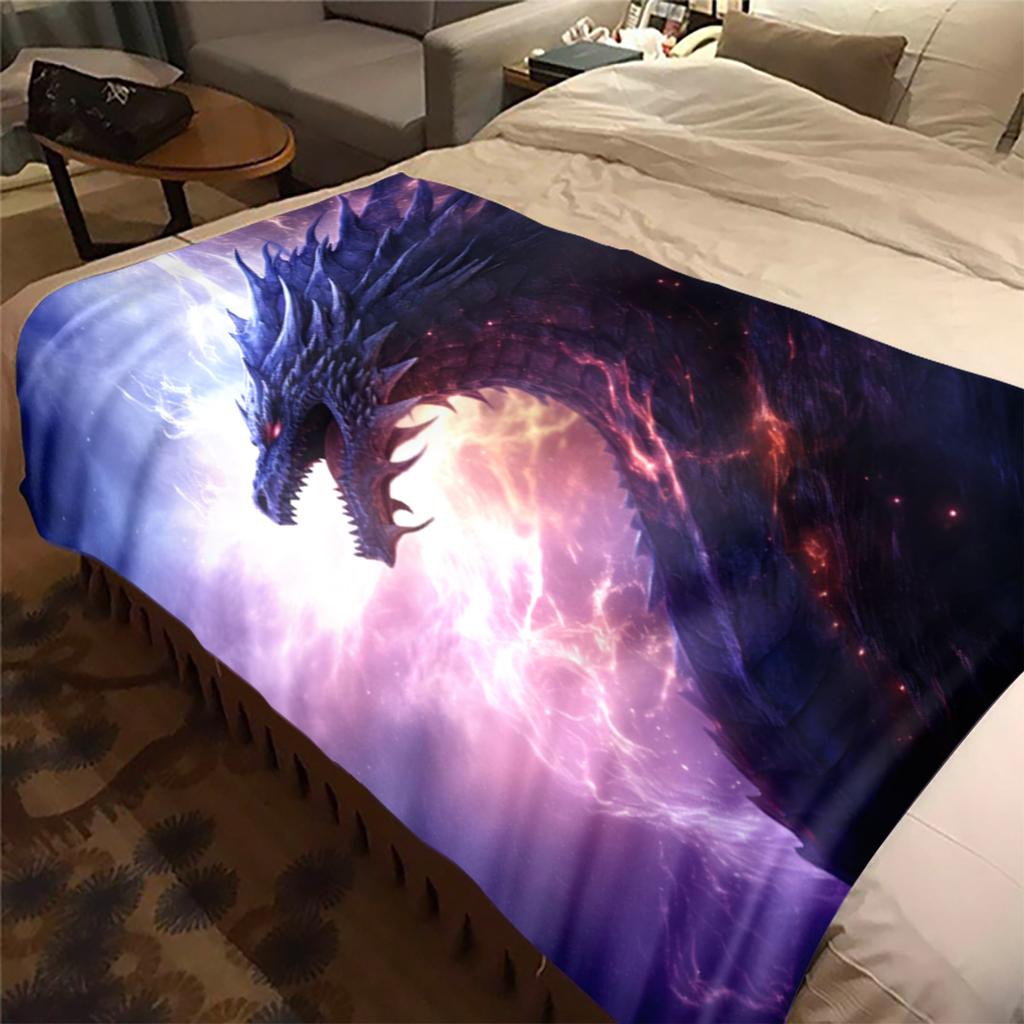 Dragon Throw Blanket All Seasons Soft Comfortable Couch Office Nap Blanket Travel Blanket Festive Gift