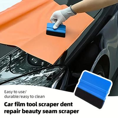 Car Vinyl Wrap Film Squeegee Scraper Foil Wrapping Suede Felt Scraper Auto Car Styling Sticker Window Tint Tools Cleaning Blue