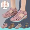 Womens Walking Sandals Size 8 Wide Women Summer Solid Hook Loop Casual Round Toe Wedges Comfortable Beach Sandalias De TacóN