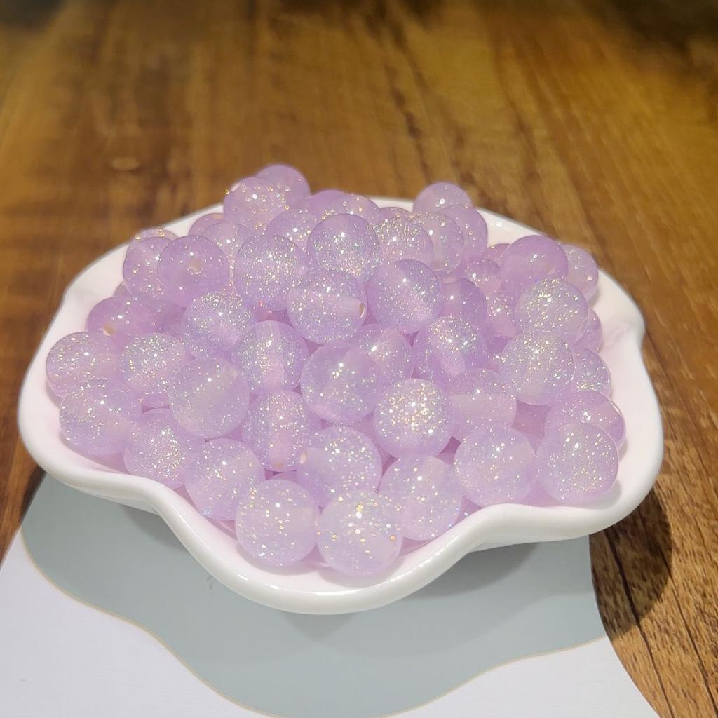 16Mm Soft Heart Filling Dream Starry Sky Fine Flash Cat Eye Resin Loose Beads Handmade DIY Beaded Mobile Phone Chain Accessories