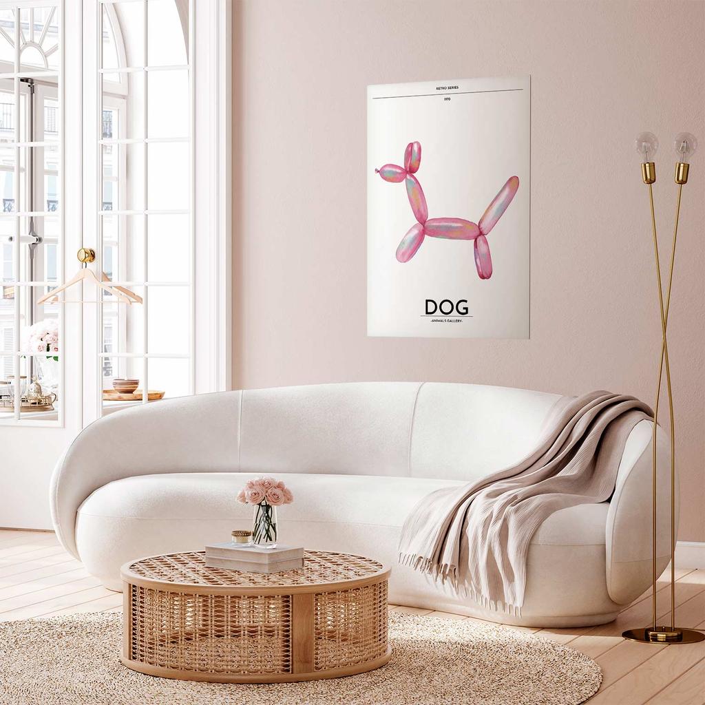 Poster - Holo-Dog - Colorful Dog In Retro Style