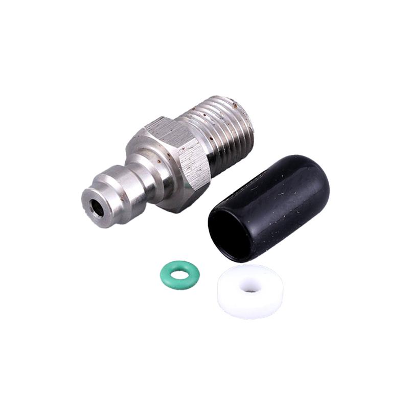 Stainless Steel Quick Connect Coupler Male Plug with Check Valve - M10x1 Thread & 1/8" NPT Port for 8mm Tube Air Hose Fitting