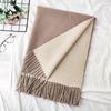 Thickened Solid Color Double sided Imitation Cashmere Scarf Autumn and Winter Atmosphere Women's High End Versatile Men's Scarf Warm Shawl