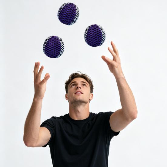 3Pcs Set Filled Toss Soft Fabric Football Bags Balls Juggling Balls