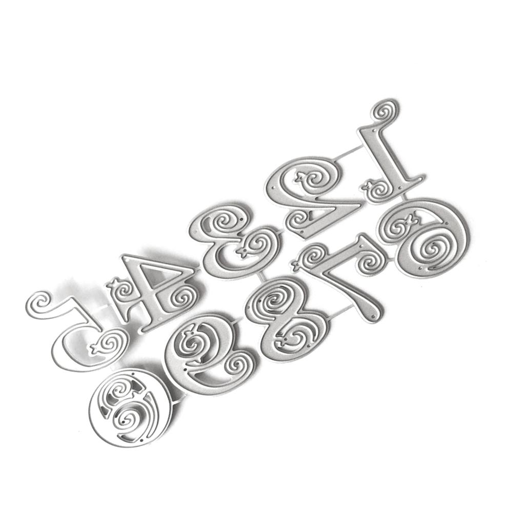 Carbon Steel Die Cut Number Cutting Dies Scrapbooking Embossing Stencils for Scrapbooking Card Making Packaging