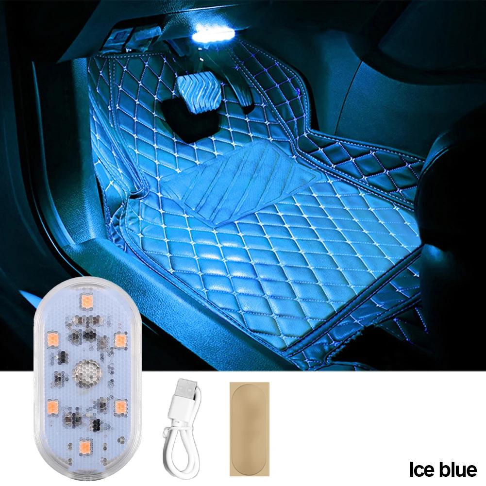 1Pcs LED Car Mini Touch Light Car Roof Magnet Camper Car Interior Lighting USB Charging Portable Auto Roof Reading Night Lamp