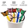 9Pcs 8mm Butterflies Straw Cover Food Grade Silicone Reusable Dust-proof Universal Glass Straw Tip Plug Topper