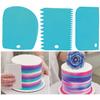 6Pcs Baking Pastry Cream Scraper Teeth Edge Diy Scraper Cake Cutters Spatulas