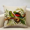 Bird Parrot Sofa Cushion Cover Bedroom Living Room Hotel Cafe Decoration Pillow Case 45x45cm Linen Pillowcase Chair Cushions
