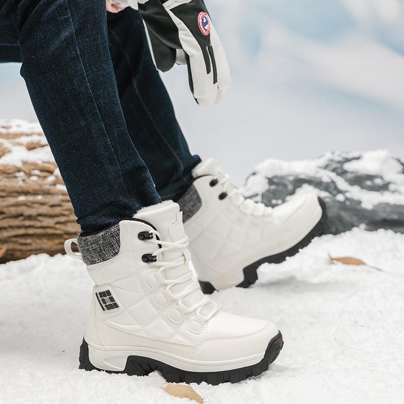 36-46 Unisex Winter Boots Retro Combat Boots Anti Slip Outdoor Boots High-top Non-slip Waterproof Wear-resistant Snow Boots Winter Boots