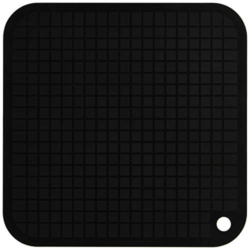 Shimomura Kogyo KIB-604 Soft Kitchen Bar Cutting Board, Made In Tsubame-Sanjo, Niigata, 200 X 200 X 2mm, Black