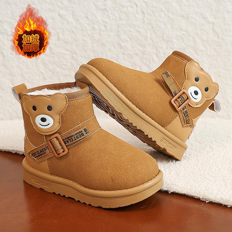 Children's snow boots girls' cotton boots boys' cotton shoes winter new boots women's warm large cotton velvet classmates
