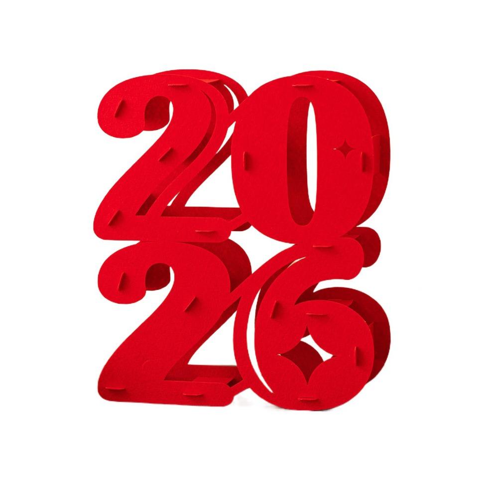 Blessing New Year Lucky Decoration 3D Chinese Zodiac Horse Figurines New Year Celebration