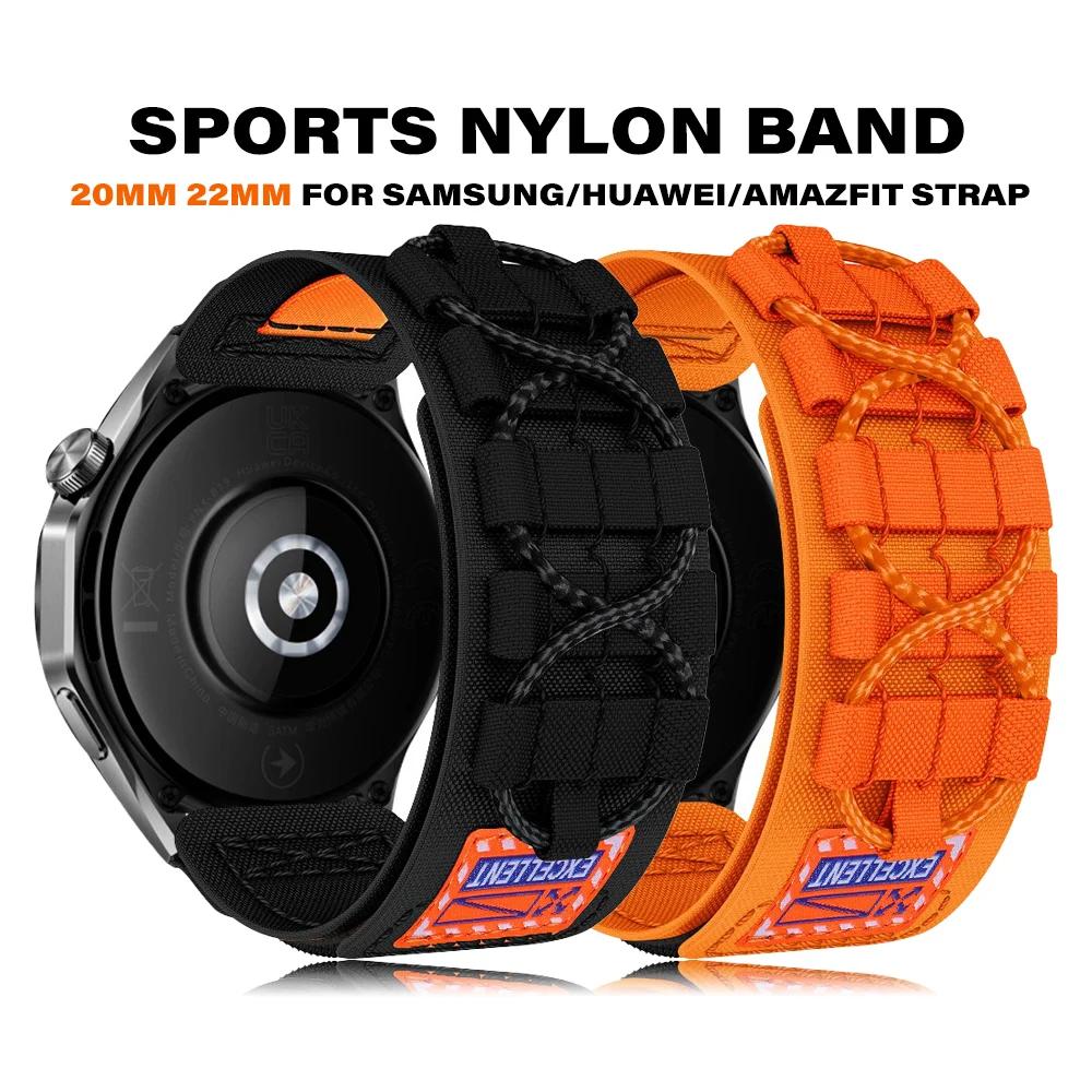 Bracelet en Nylon 20 22mm Pour Huawei Watch 4Pro GT4 46mm Bracelet Pour Samsung Galaxy Watch 7 6 5 4 40 44mm Pour Amazfit Balance GTR 4 47mm