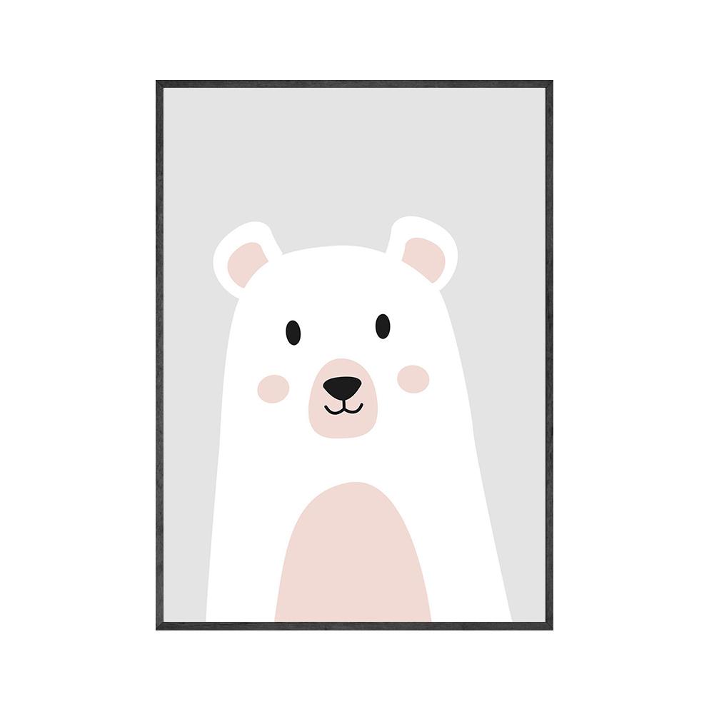 

Бирюзовый медведь, слон, лев, детский постер, животное, настенное искусство, холст, украшение для детской комнаты, картина с принтом для детской, живопись, скандинавский ребенок 21x30cm No Framed