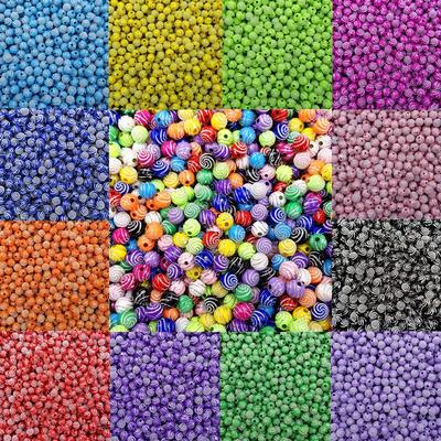 High Quality Handmade Jewelry Making Necklace Bracelet Beautiful Fashion Jewelry DIY For Jewelry Accessories Round Loose Spacer Beads Acrylic