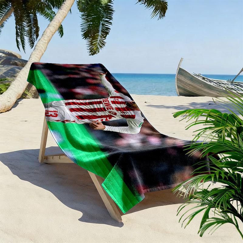 Said El Mala Print Beach Towel, Large Soft Quick Dry Towel for Beach Camping Swimming