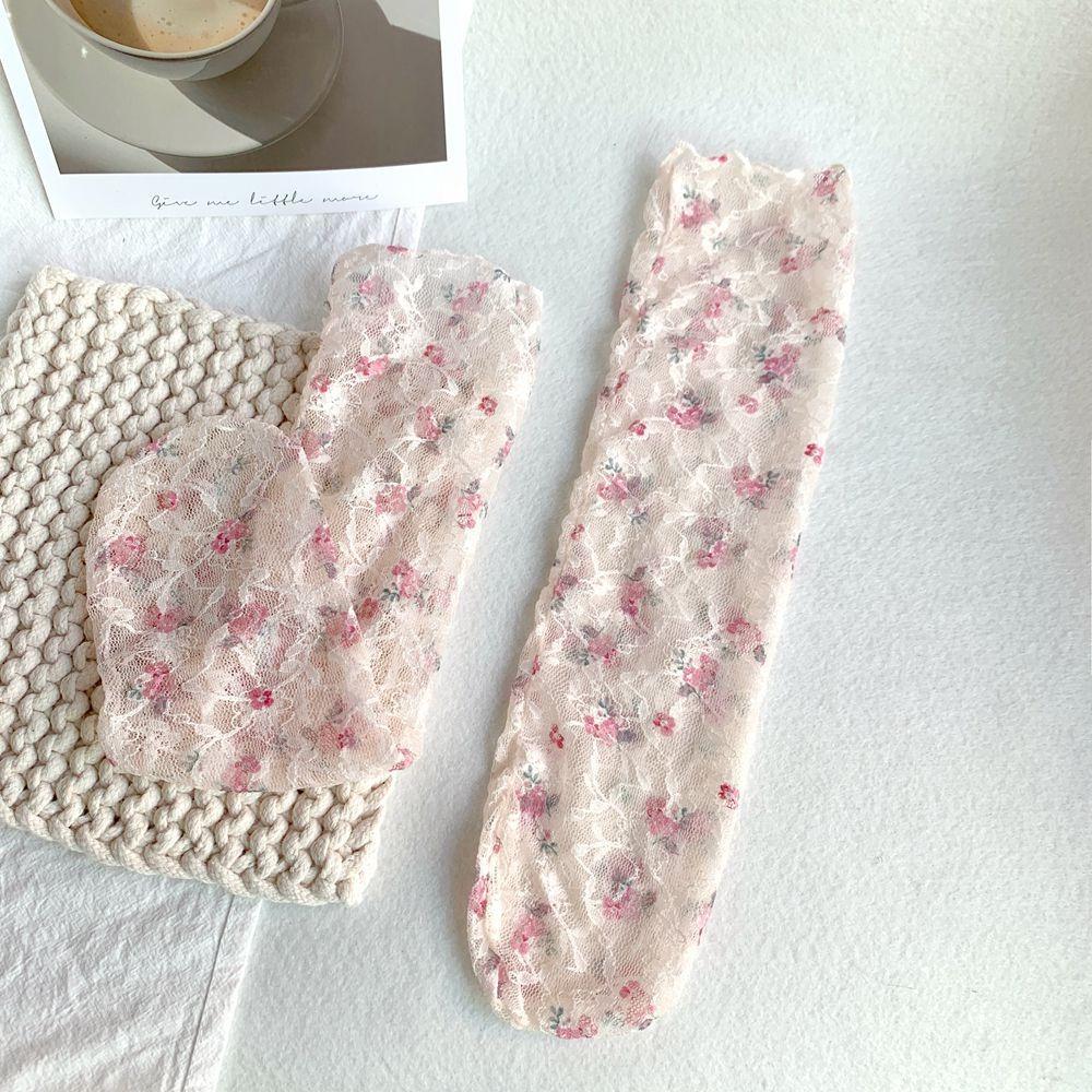 Cute Medium Tube Socks Thin Mesh Tube Socks Sweat Absorption Women Cotton Socks