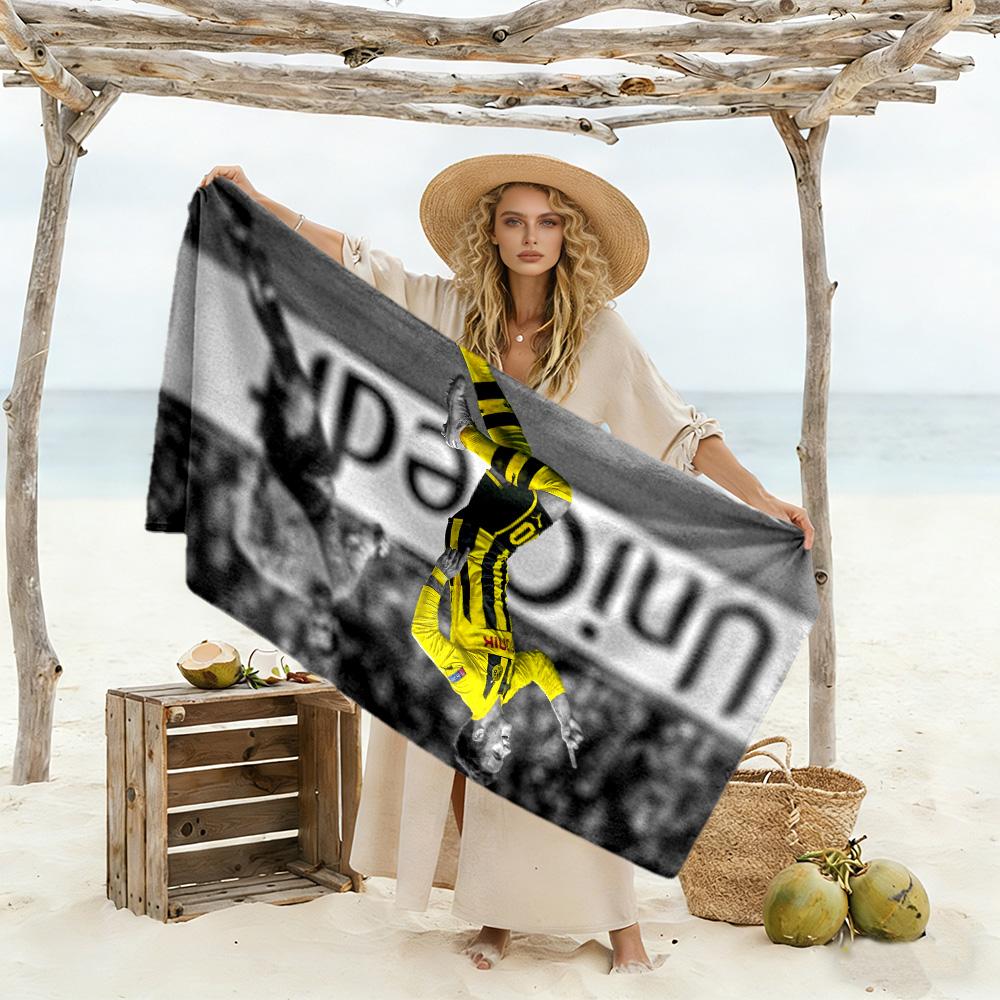 Alexis Sanchez Celebrates Beach Towel Super Soft Microfiber Quickdry Fabric Comfortable Lightweight