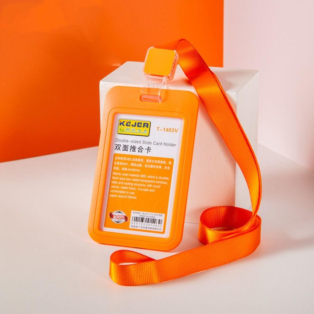 

Принадлежности ID-карта Вертикальный чехол для карты Шнурок Держатель для карты Простой чехол для карты Горизонтальный протектор для карты orange-Vertical