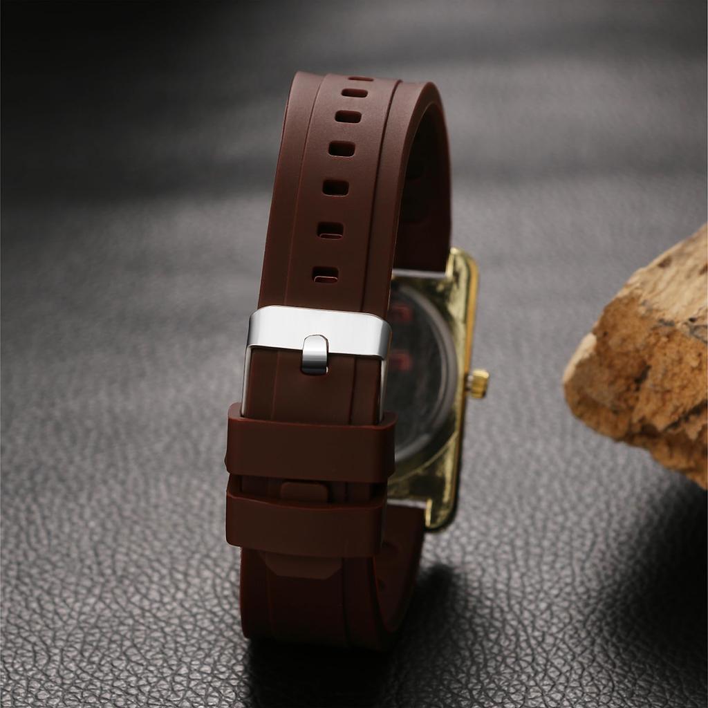 Square Watch Women Silicone Strap Waterproof Fashion Analog Quartz Watch Accessory - Birthday Anniversary Christmas Valentine's Day Gift