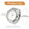 Ringwatch Women's Octagonal Case Adjustable Length Shell Dial Stainless Steel Waterproof Analog Fingerwatch