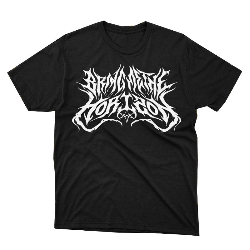 Bring mir den Horizont: Schwarzes Metall Anime Stil Trendige Marke Kurzarm 3D Gedrucktes T-Shirt, Mode Top für Herren und Damen