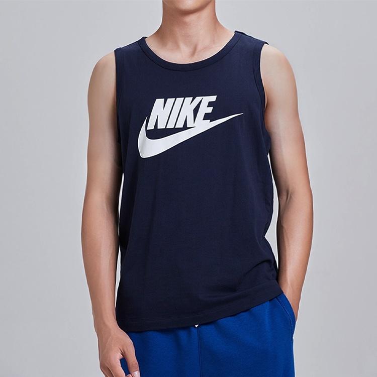 Nike MENS Nike Sportswear Tank Icon Futura Basketball Waistcoat Blue Dark blue Men's AR4992-451
