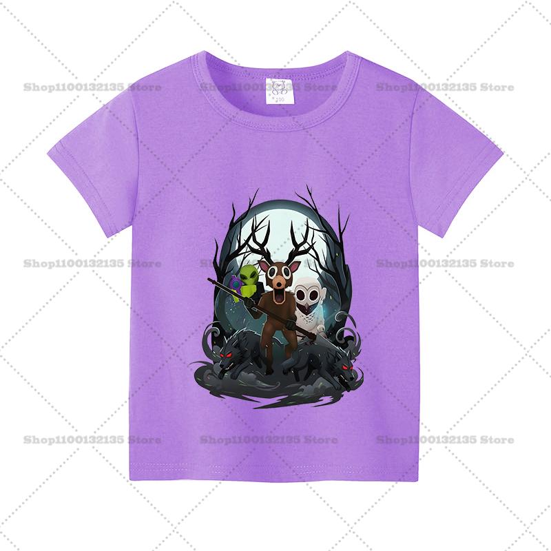 Game 99 Nights in The Forest Boys Girls T-Shirt Printed Cotton Children's Short Sleeve Casual Baby Short Sleeve Top T-Shirt Gift