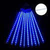 Multicolor Solar LED Christmas Lights Waterproof IP65 Outdoor Raindrop Lights Sparkling 8 Tube Holiday String Lights Tree