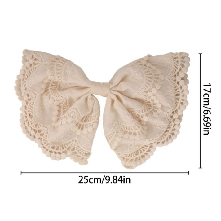 Unique Lace Hair Clip Embellished Bows Spring Grip Design Elegant Hair Accessories For Bridal Party Prom And Daily Use