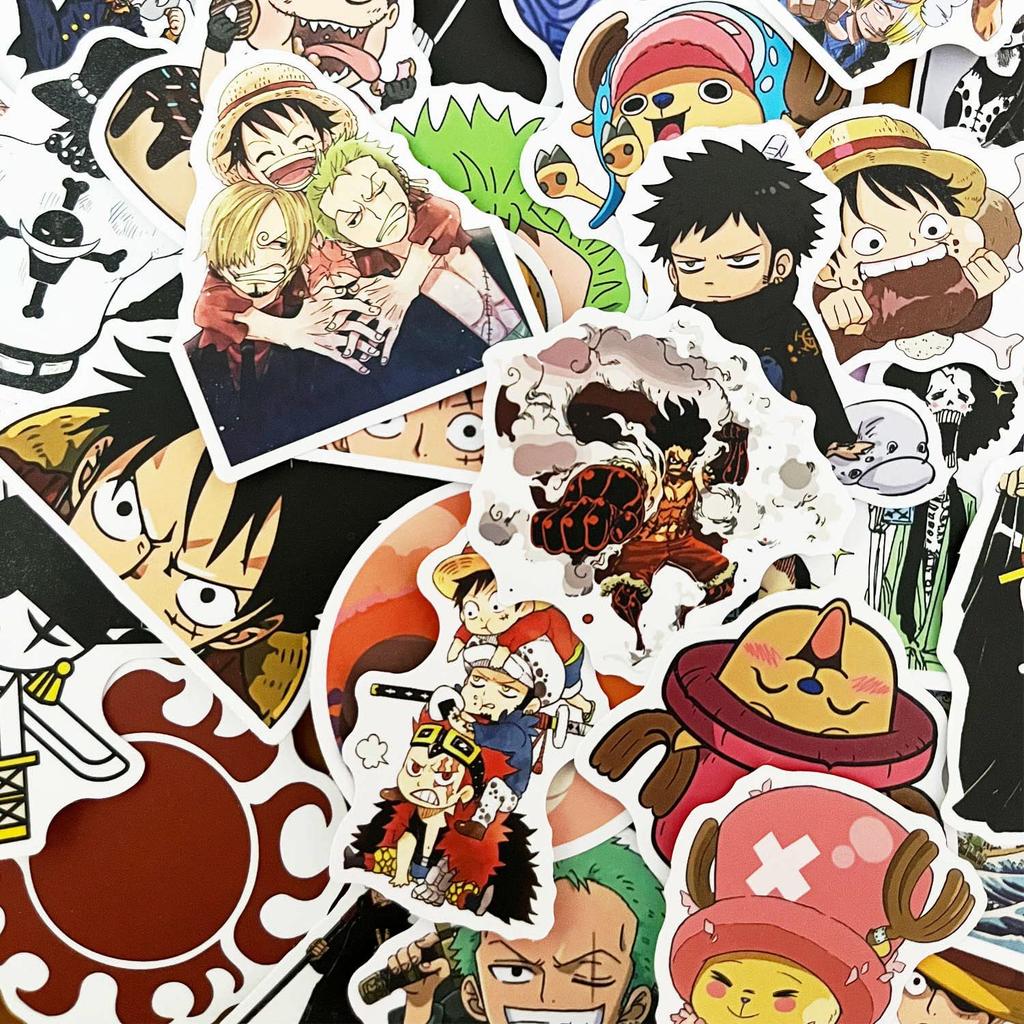 Pirate Sticker Waterproof Anime Character Stickers for Water Mobile and Stationery 50-Piece Set, Comic, Decals, Diaries, Suitcases, Snowboards,