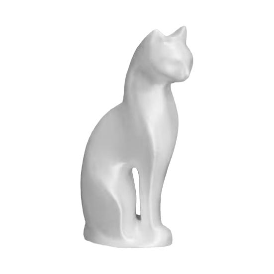 Cat Figurine 3D Printed Sculpture Collectible Small Cat Animal белый