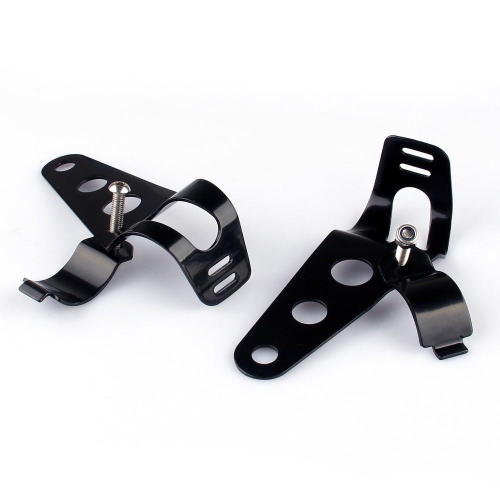34mm-42mm Fork Black Headlight Mount Bracket Motorcycle Head Lamp Holder Adapter
