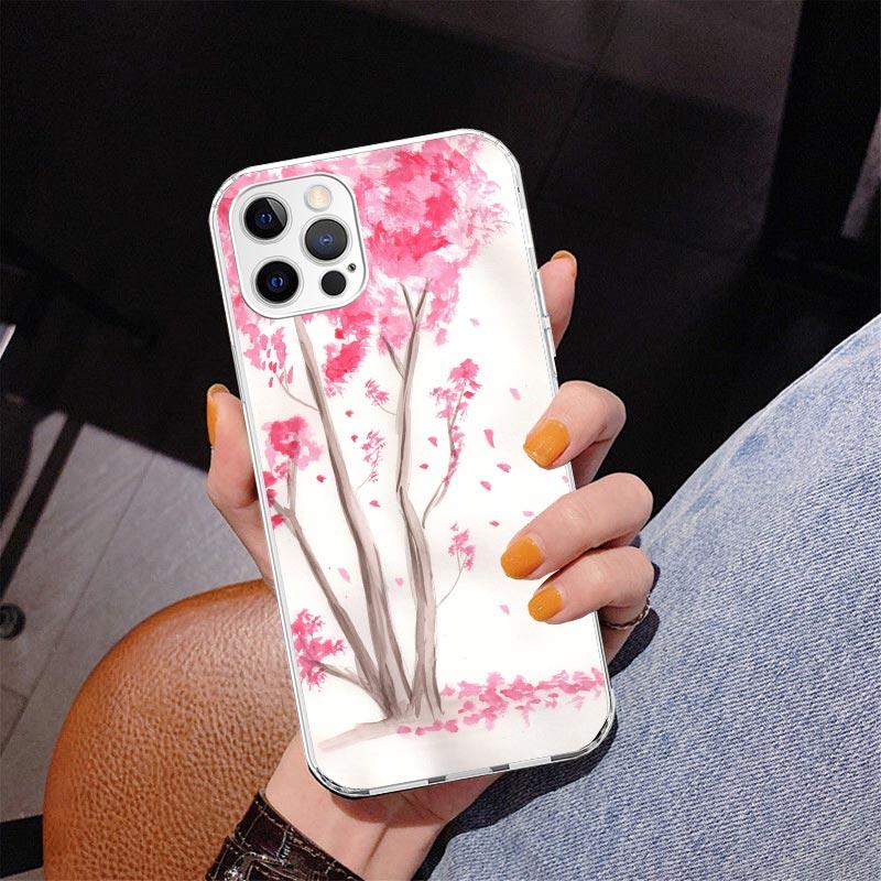 Cherry Blossom Tree Phone Case For iPhone 17 Air 16 Pro Max 16E 15 + 14 Plus 11 12 13 Mini 7 8 SE Gift Print Cover Fundas 16 Pro