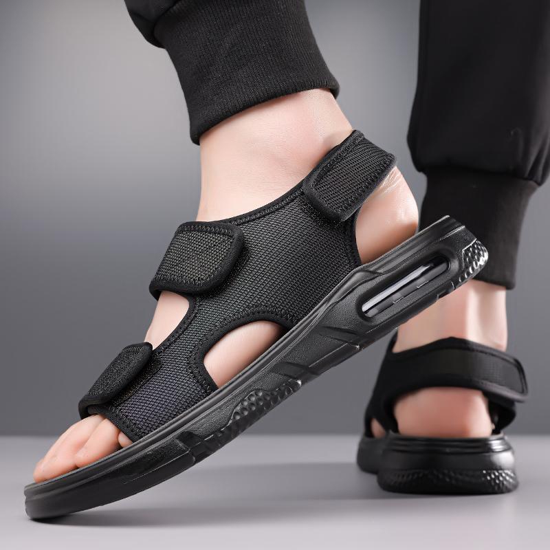 Fashion Men's All-match Mesh Slip-on Sandals Non-Slip Outdoor Walking Shoes for Men Summer Casual Water Shoes New Beach Luxury Sandals