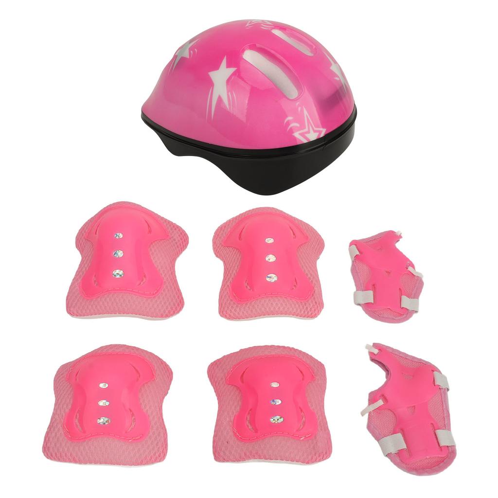 Kids Bike Helmet Set Sports Protective Gear Adjustable Knee Pads Elbow Pads Wrist Guards Kids