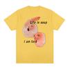 Life Is Soup But I Am Fork I Shrimp Seal Meme Funny Graphic T Shirt  Women Retro Classic T Shirt Summer T Shirts