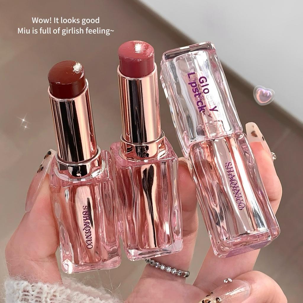 SHAQINUO Rossetto Lucido Trasparente Cristallo