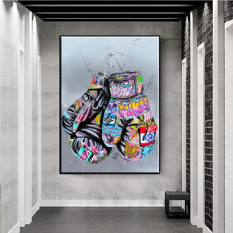 Street Graffiti Canvas Art Print Perfume Couple Holding Hands Painting Living Room Art Poster for Home Wall Decor Decoration