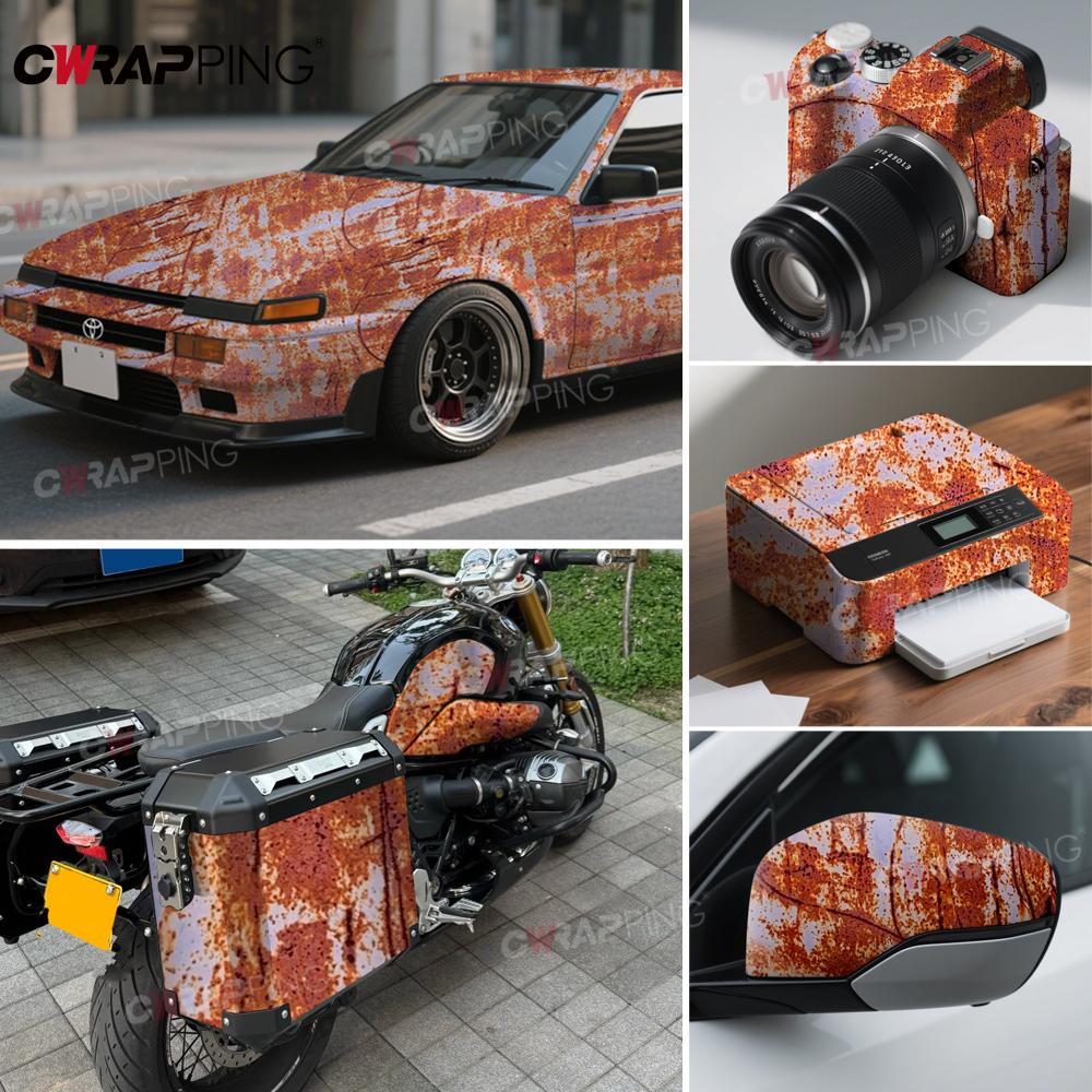 Car Sticker Vinyl Paper for Car Vintage Self-adhesive Film Waterproof Motorcycle Vinyls Rusty Texture Automotive Wrapping Wrap