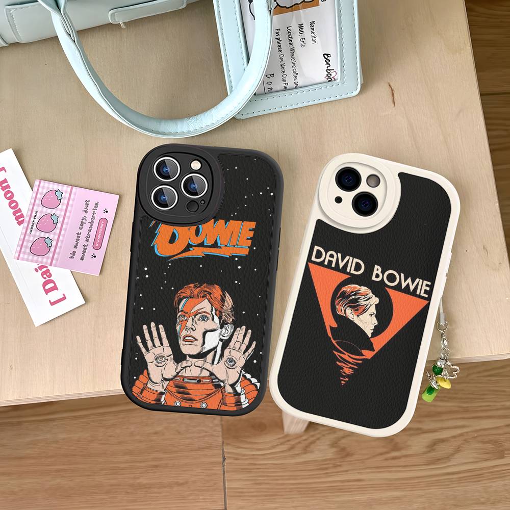 D-David-Singer B-Bowies Phone Case For iPhone 16 15 14 13 12 11 Pro Max Plus Leather Shockproof Cover