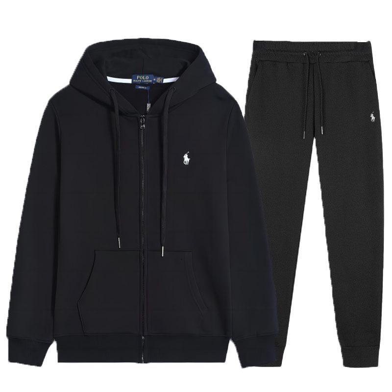 Unisex Embroidered Polo Cardigan Hoodie & Pants Set – Spring/Autumn Casual Wear