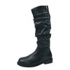 But Knee Long British Knight Boots Retro Western Cowboy Boots Korean Boots Slim Pleated Pile Boots Women