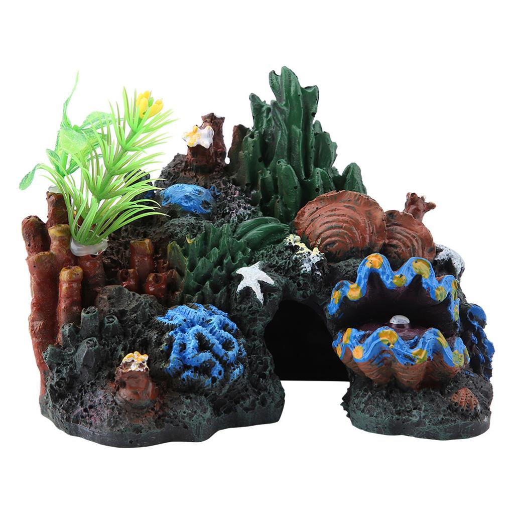 Colorful Artificial Resin Coral Cave Decor for Marine Fish Tank Aquarium Ornament